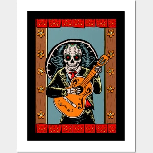 Solo Mariachi Dia De Los Muertos Posters and Art